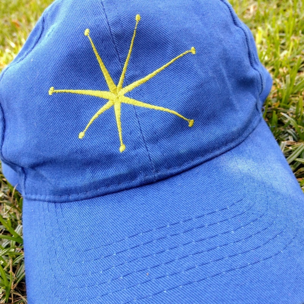 🌀 4/$28 Blue Modernism Dad Cap 🌀